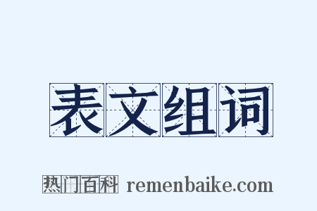 表文组词是什么意思的图片
